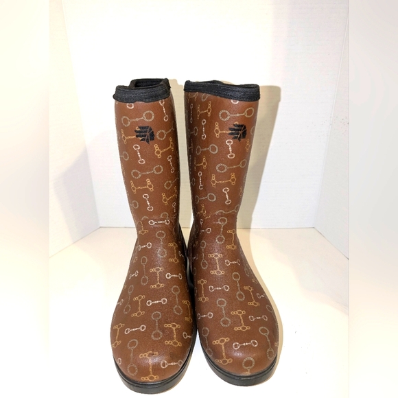 LaCrosse Womens Cape Cod Wellington 12" Boots Horse Rubber Riding Rain Muck‎ 7 - Picture 2 of 10